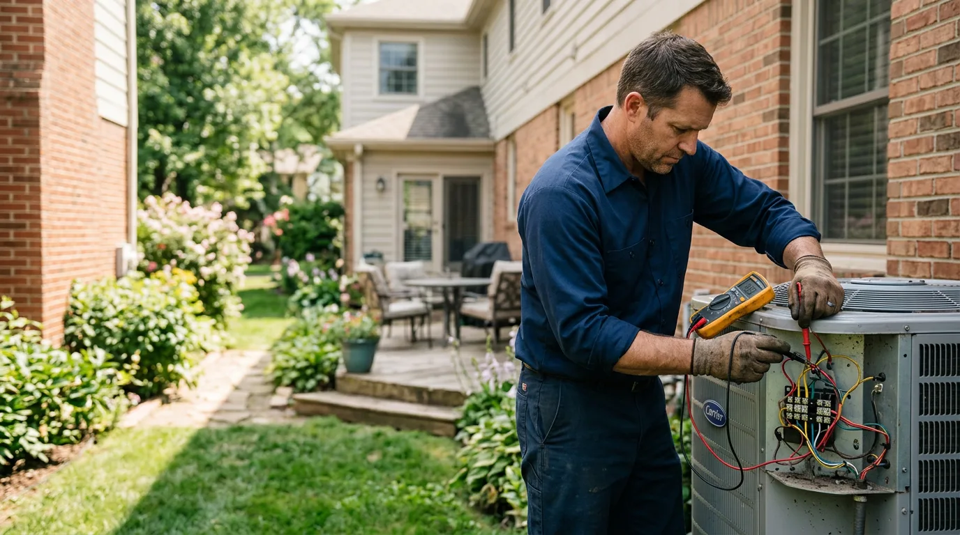 HVAC technician working near Stevens Point, WI